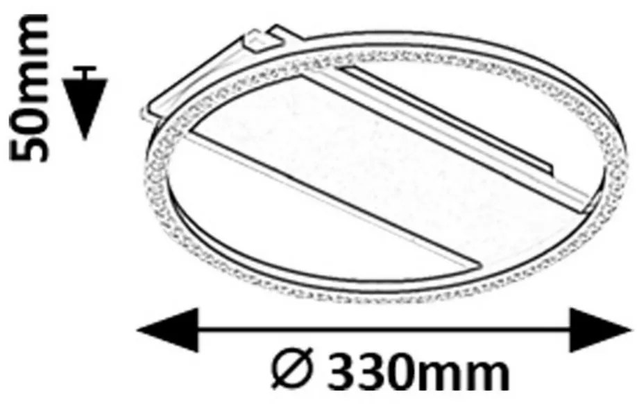 Rabalux 71369 dizajnové stropné LED svietidlo s kryštálmi Kerstin, 24W, 1680lm, IP20