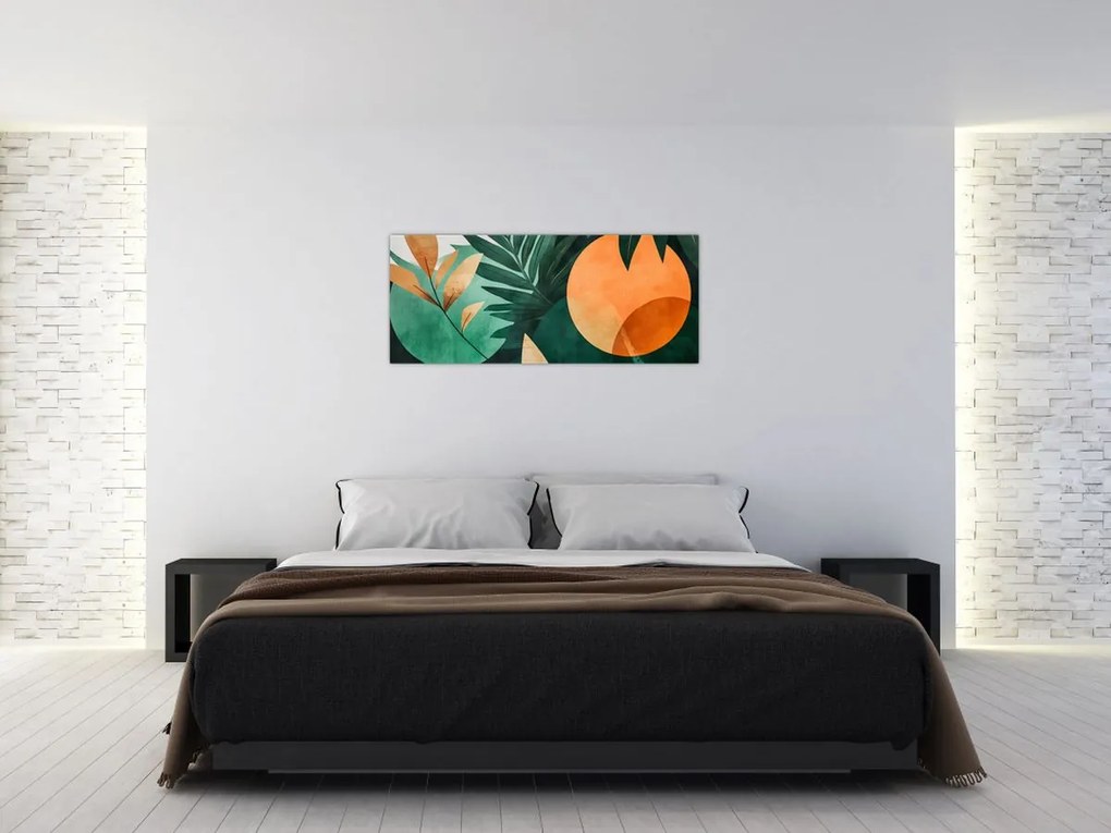 Obraz - Geometrické prírodné motívy (120x50 cm)