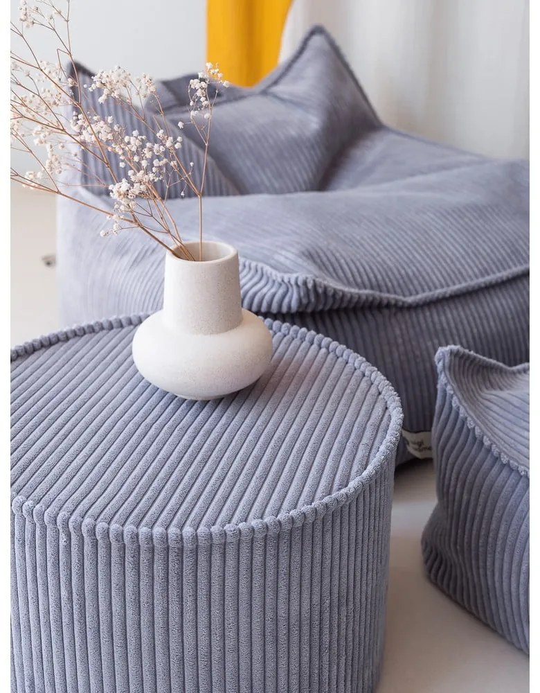 Modrý menčestrový detský puf – Wigiwama