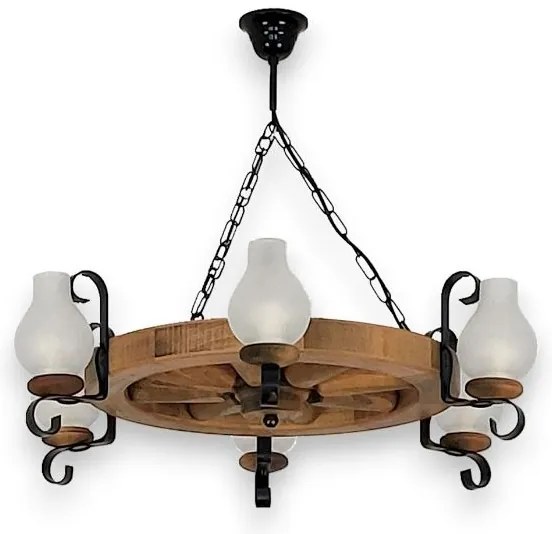 Brilagi - Luster na reťazi ROATA 6xE14/40W/230V, priemer 70 cm, buk