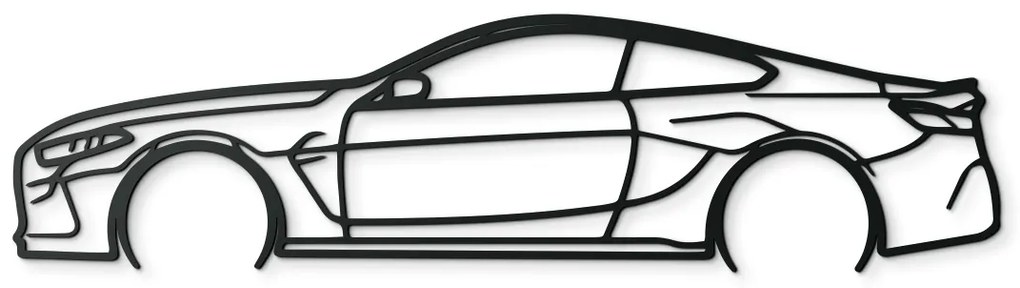 drevko Drevená nálepka na stenu BMW M8 Competition Rozmer obrazu: 22,5 x 86 cm, Farba dekorácie: Čierna