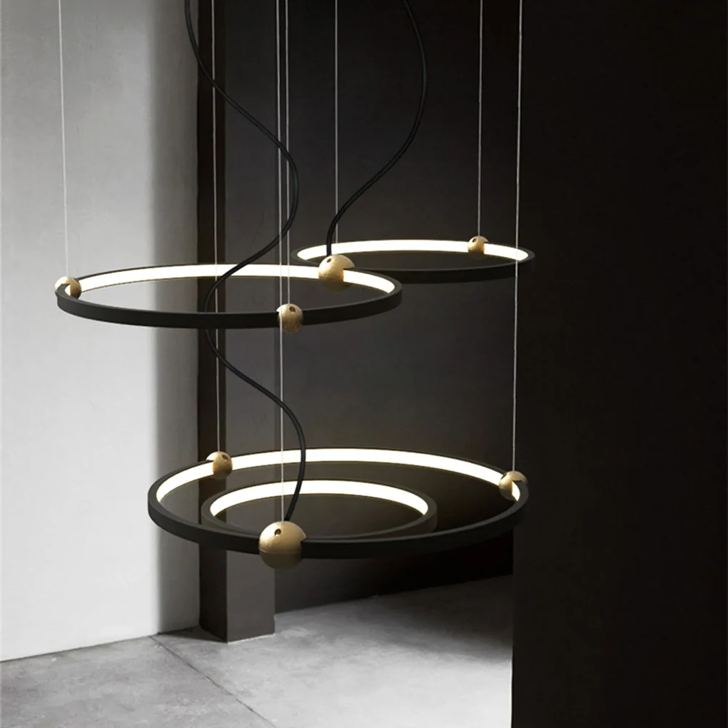 Toolight Toolight, LED závesné svietidlo Black Ring + diaľkové ovládanie APP692-30-50, čierna, OSW-06095