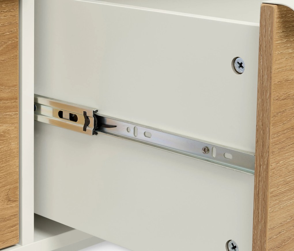 Komoda »LEEG« so 4 zásuvkami a zrkadlom