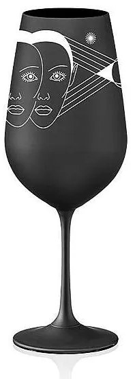 Crystalex pohár Zverokruhy Blíženci čierna 550 ml