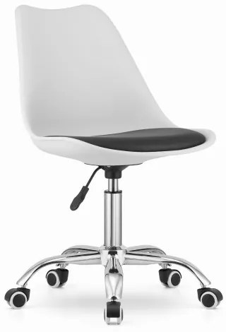 Bestent Kancelárska stolička bielo-čierna BASIC