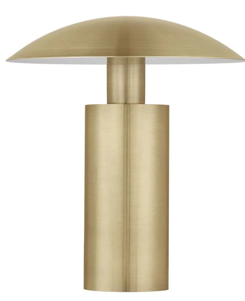 LED mosadzno-zlatá stolná lampa Karpos