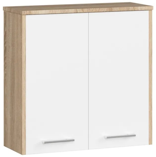 Kúpeľňová skrinka W 60 cm FIN 2D sonoma / biela