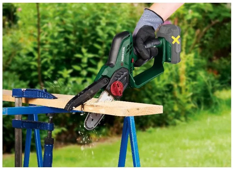 Parkside®  Aku reťazová píla Paghs 20-Li C3 + Akumulátor 20 V/4 Ah + Nabíjačka 20 V/4,5 A  (800011253)