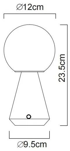 Globo 21029S - LED stmievateľná nabíjacia stolná lampa SORA 1,5W/5V 1800 mAh čie