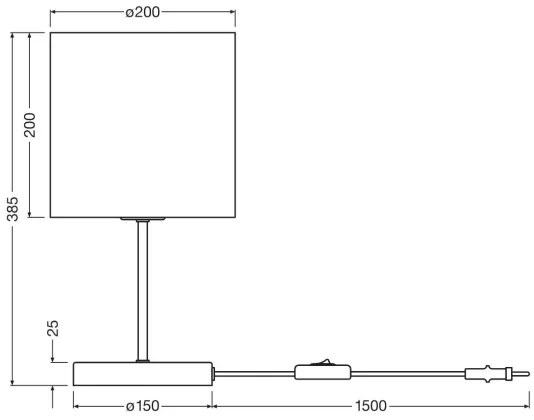 Ledvance - Stolná lampa DECOR CARDBOARD 1xE27/15W/230V pr. 20 cm