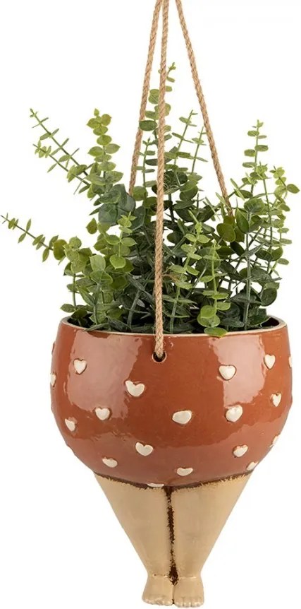 Keramický závesný kvetináč nohy ženy Woman Planter - 17*15*20 cm