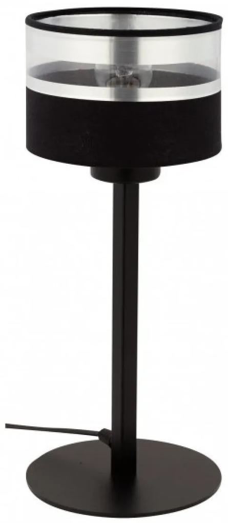 SIGMA Moderná stolná lampa SOFIA, 1xE27, 60W, čierna, strieborná