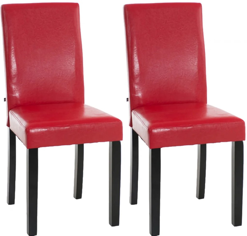 Jedálenská stolička Inn, nohy čierne (SET 2 ks) - Červená