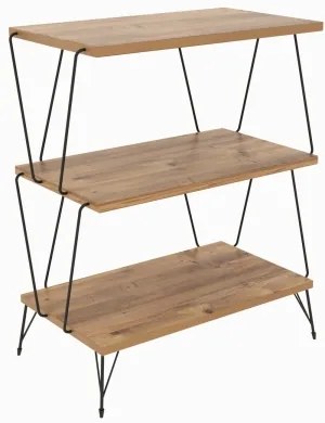 Odkladací stolík LAZANDOS 75x48 cm hnedá/čierna