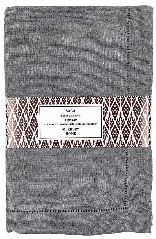 Obrus SAGA tmavošedá 160x220 easy care