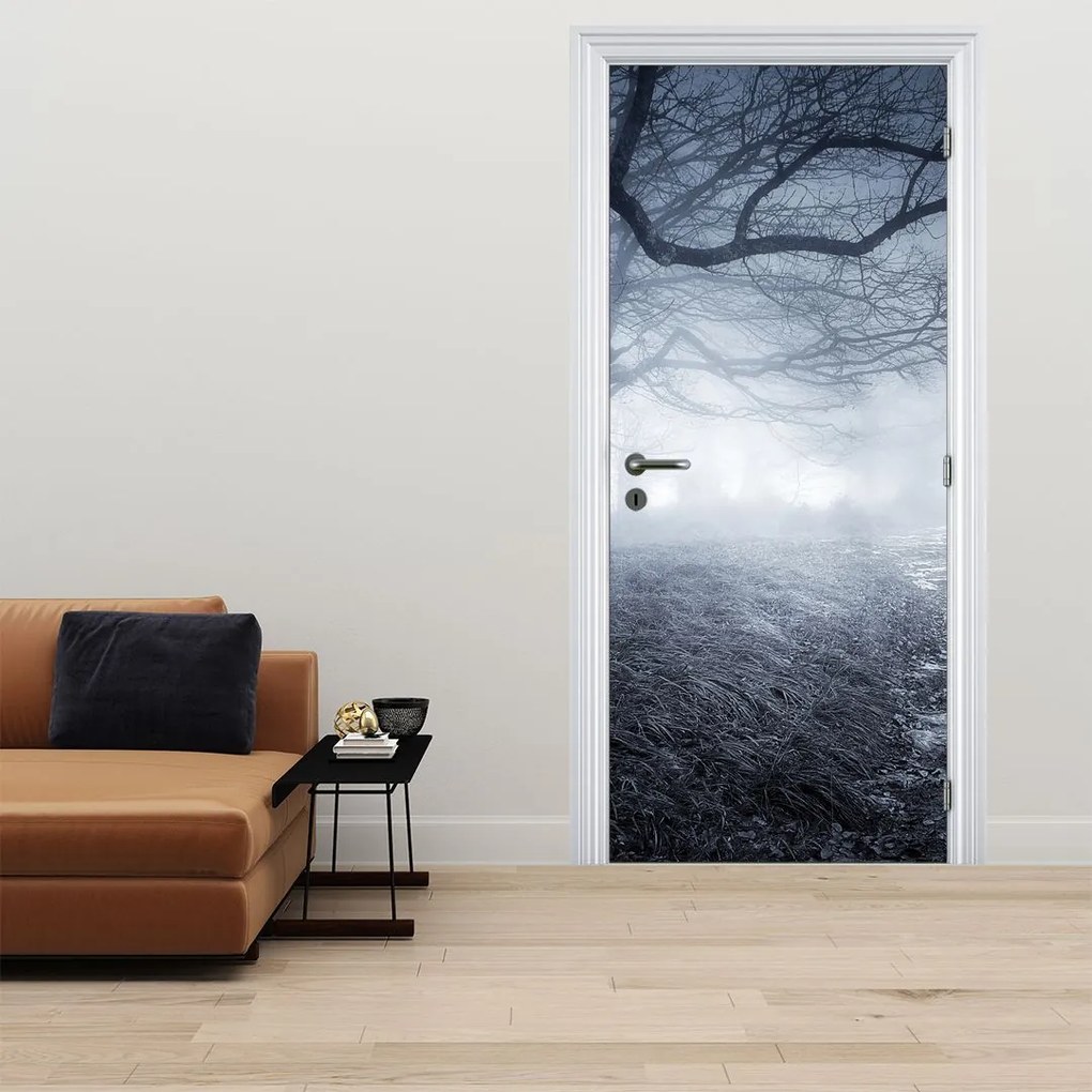 Fototapeta na dvere - Cesta v hmle (95x205cm)