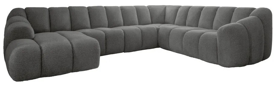 Sivá rohová pohovka (pravý roh/do tvaru "U") Shell – Miuform