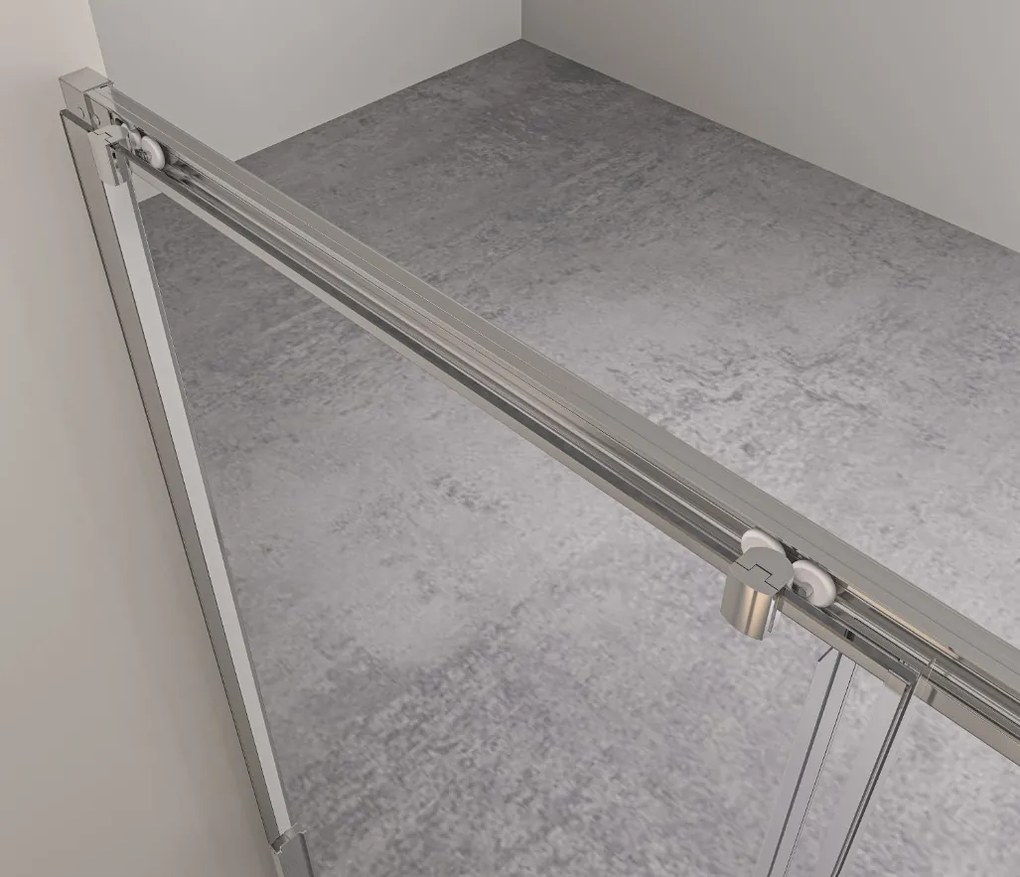 Erga Alpine, posuvné sprchové dvere do otvoru 140x195 cm, 6mm číre sklo, chrómový profil, ERG-V02-ALPINE-D140-CR