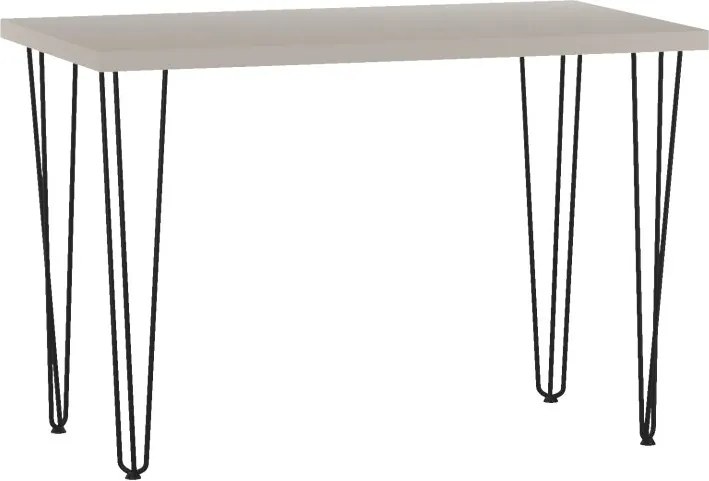 Vintino Jedálenský stôl RIMINI 120 × 68 cm – kašmírový / čierne kovové nohy