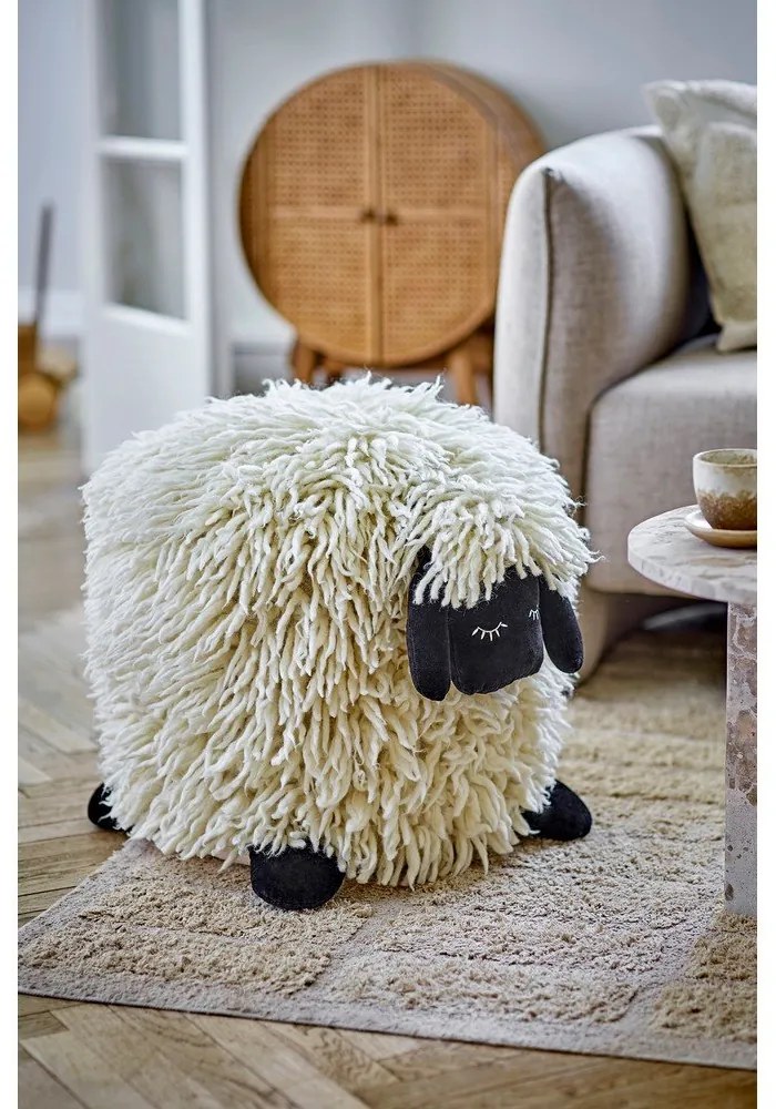 Krémový vlnený detský sedací vak Dolly – Bloomingville Mini