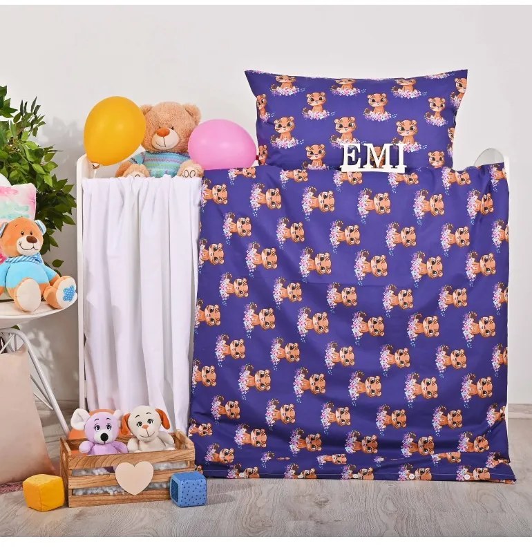 Obliečky detské bavlnené Tiger EMI, Detský set 90x130 + 45x65