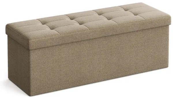 Taburet s úložným priestorom OTTOMAN 110x38 cm, svetlohnedý