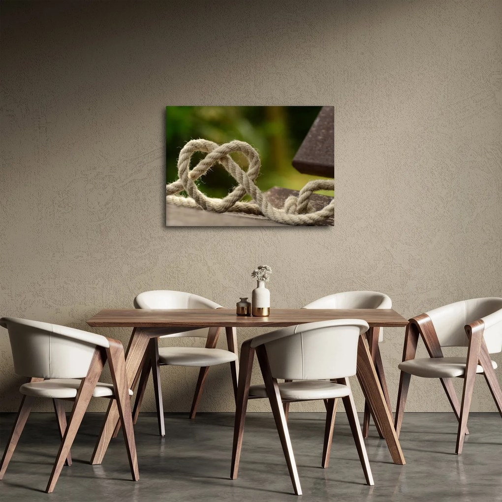 Obraz srdce z lana (70x50 cm)