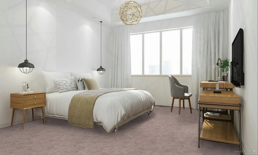 Associated Weavers, AKCIA: 200x440 cm Koberec metráž Spinta 44, šíře, béžová, filc, obývacia izba