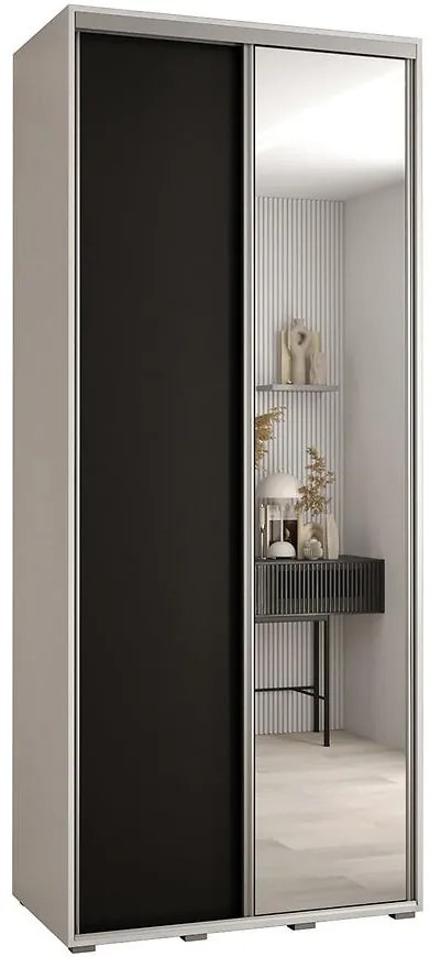 Skriňa 45 Canaris 3 120 biela/čierna/silver