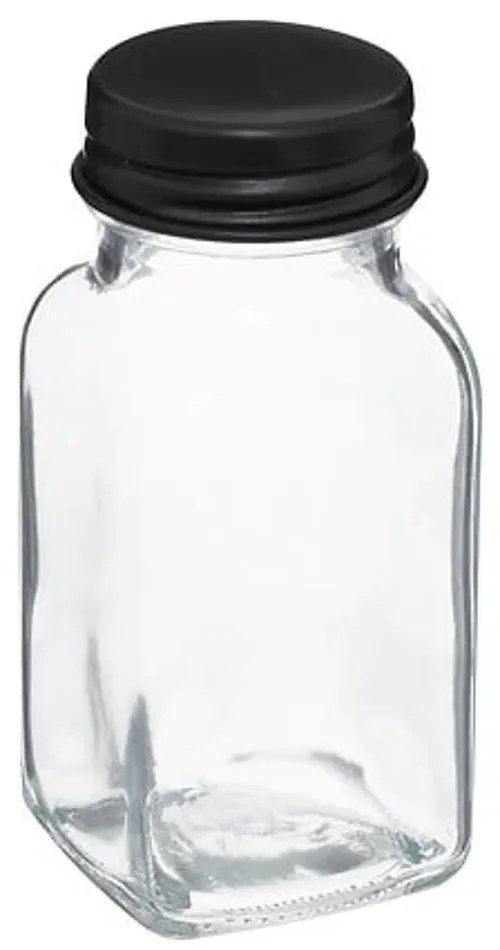 5Five® Košík s 10 hranatými koreničkami, čierne viečka, kov, drevo 22 x 9 x 16 cm