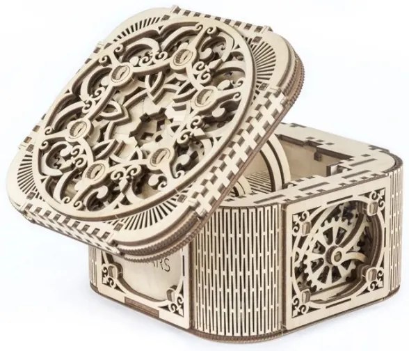 Ugears - 3D drevenené mechanické puzzle Šperkovnica