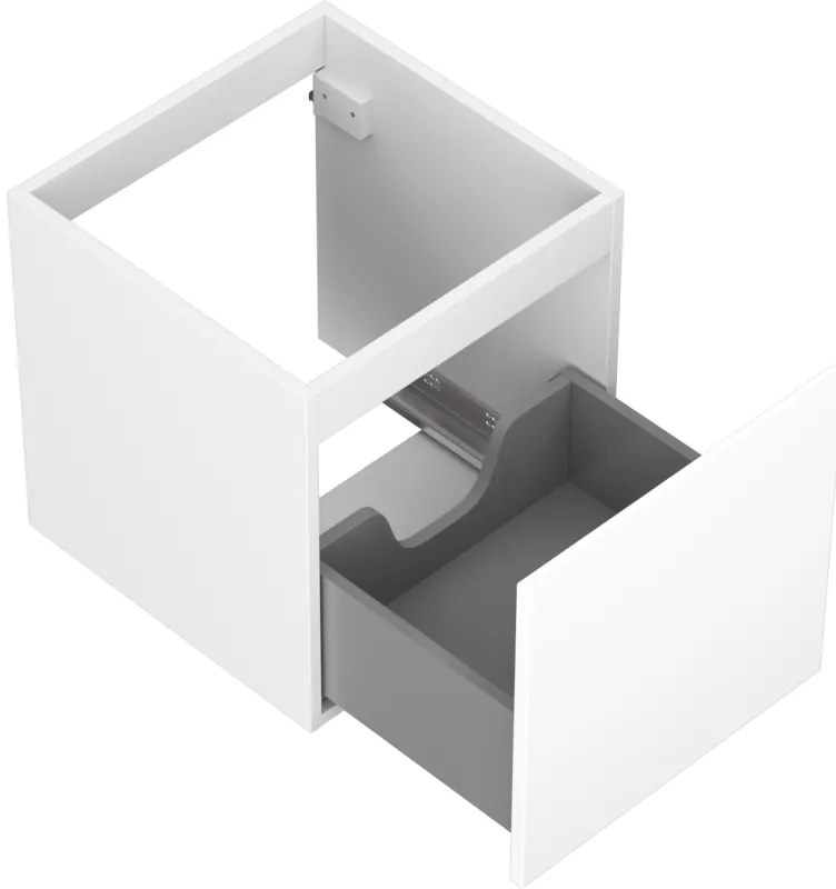 Mexen Orio, kúpeľňová skrinka 45 cm, 1 zásuvka, biela matná, 91A10-04547-1-BF01