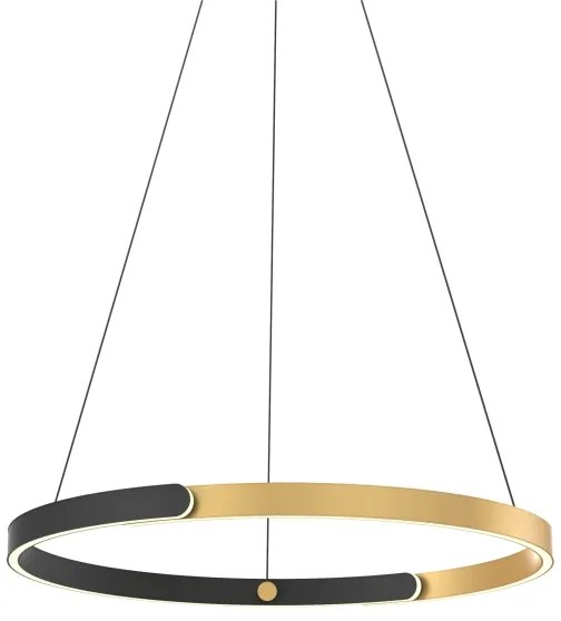 Zuma Line MD4417-1M-3BGD - LED Luster na lanku LINOS LED/30W/230V čierna/zlatá