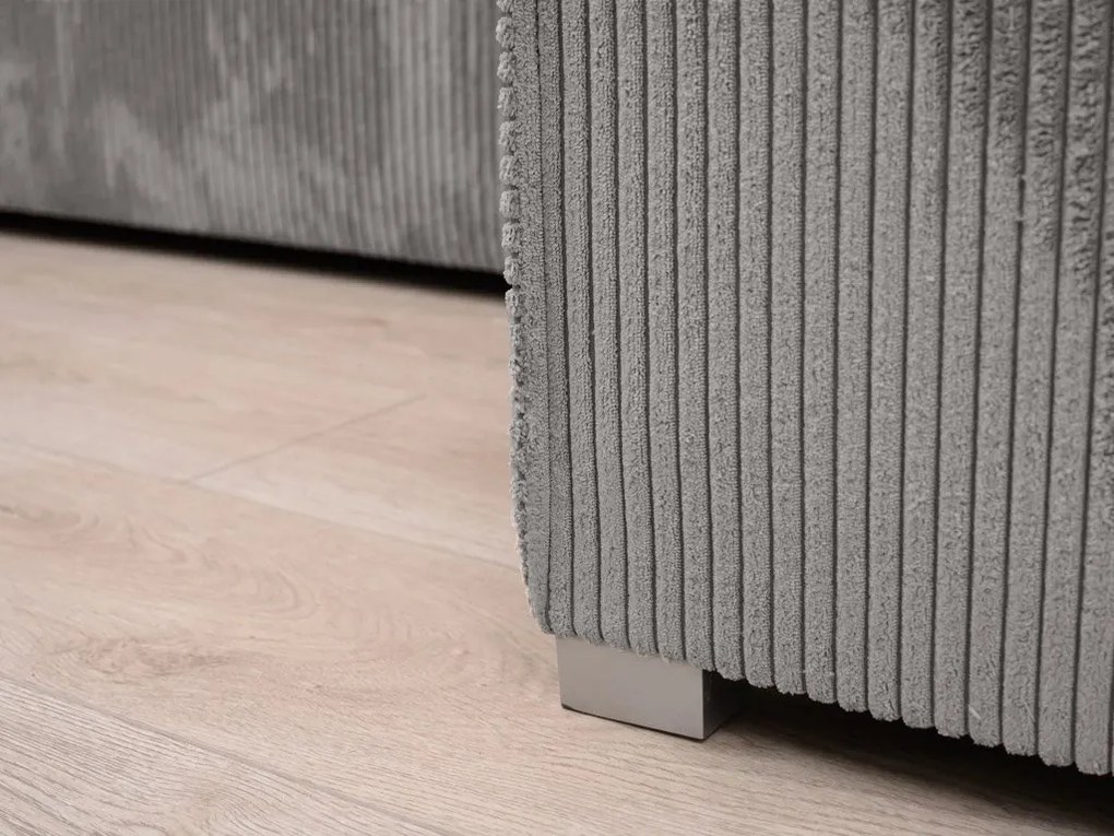 Svetlosivá rohová pohovka SMART COSARO, obojstranná + 2 vankúšiky ZADARMO