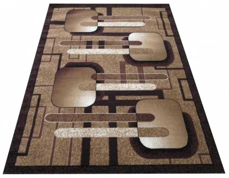 Kusový koberec PP Kubus hnedý, Velikosti 80x150cm