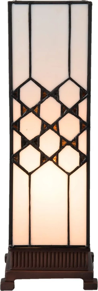 Stolná lampa Tiffany Roof - 12*12*36 cm E14 / max. 25 Watt