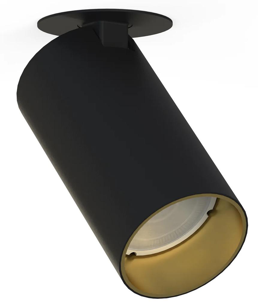 NOWODVORSKI Podhľadové bodové LED stropné osvetlenie MONO SURFACE, 1xGU10, 10W, čierne, zlaté