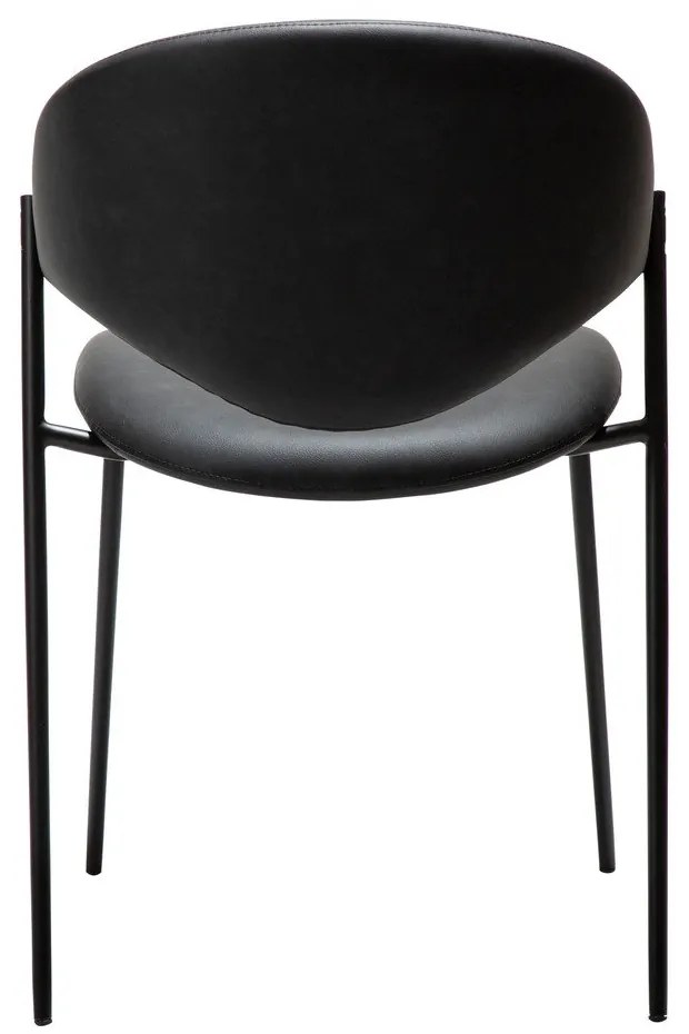 Čierna jedálenská stolička z imitácie kože Zone – DAN-FORM Denmark
