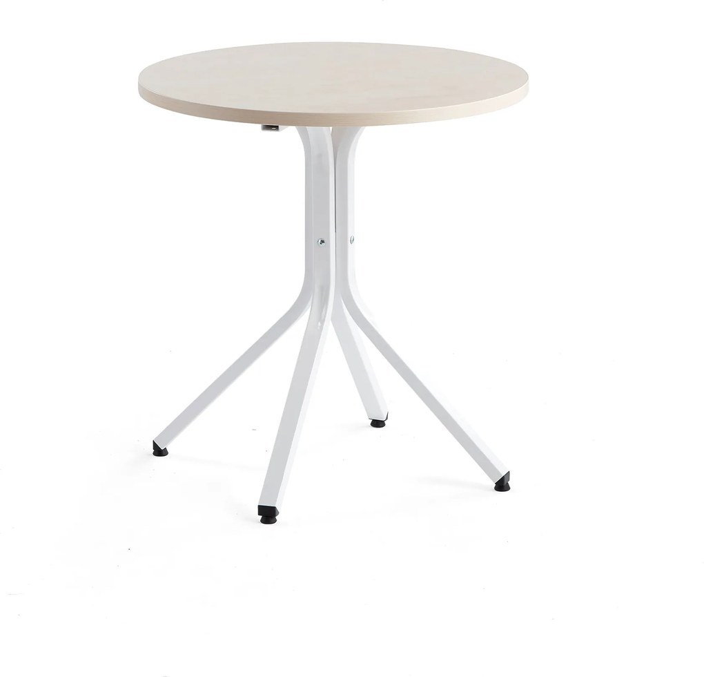 Stôl Various, Ø700x740 mm, biela, breza