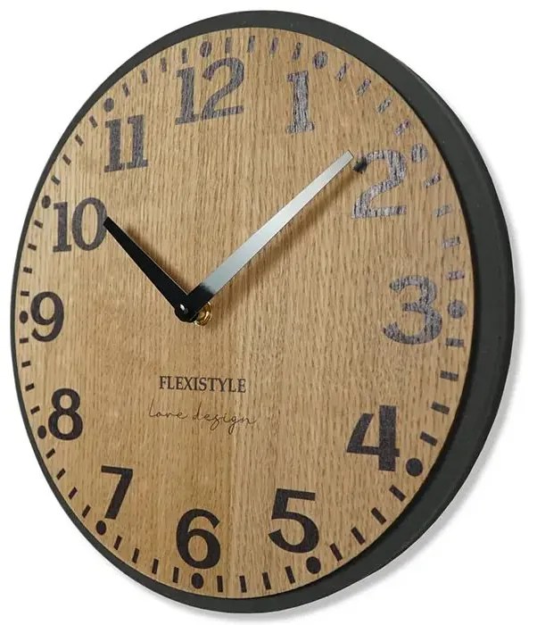 Drevené nástenné hodiny dub ELEGANTE 50cm
