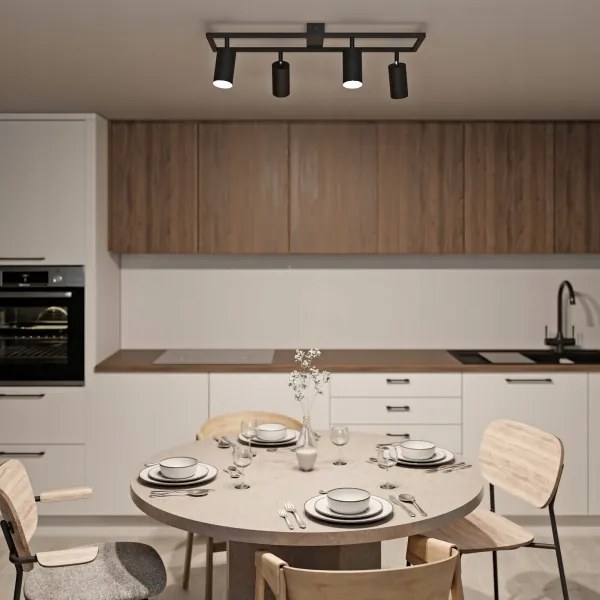 Bodové svietidlo 4xGU10/30W/230V čierne