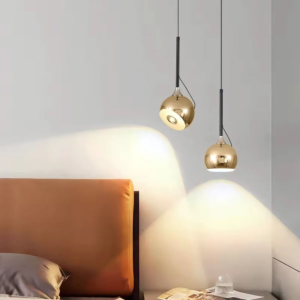 Toolight Toolight, LED závesné svietidlo G086-1CP, zlatá, OSW-09703