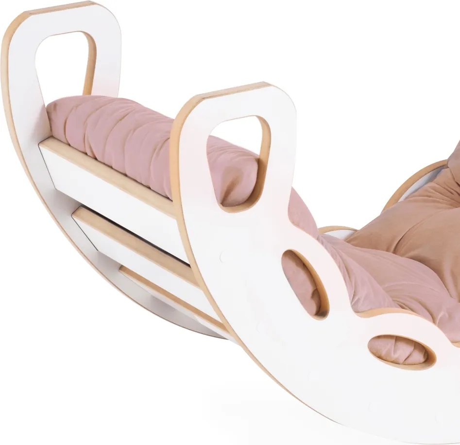 Multifunkčná detská súprava 4v1 – hojdačka, šmykľavka a vankúš béžová