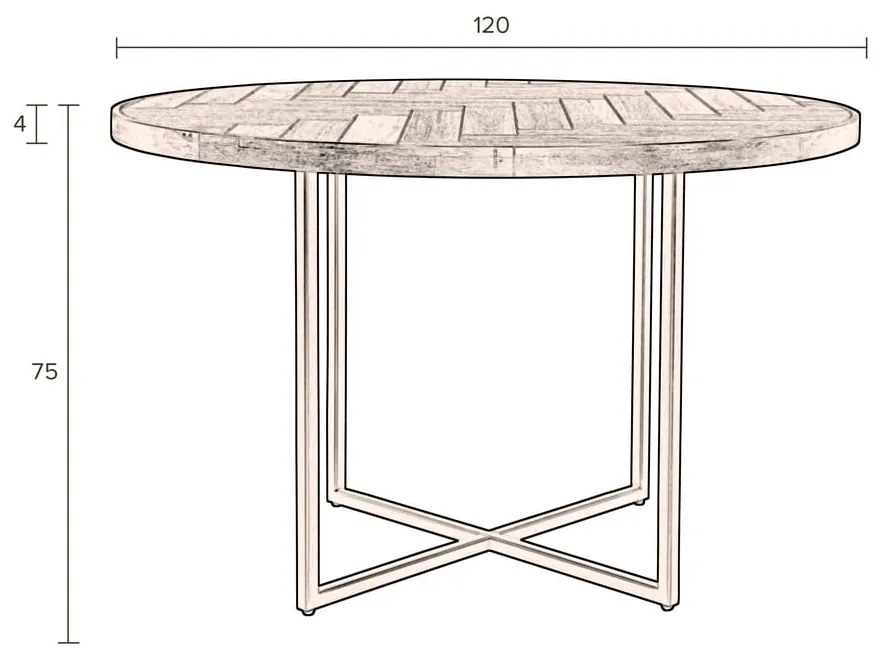 Okrúhly jedálenský stôl s doskou v dubovom dekore ø 120 cm Class – Dutchbone