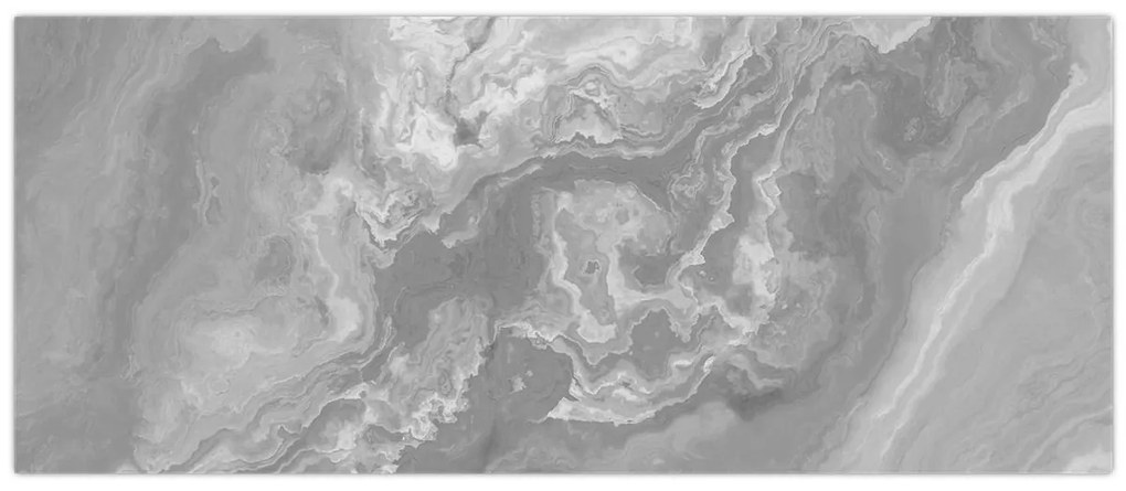 Obraz - Mramor v čiernobielej (120x50 cm)