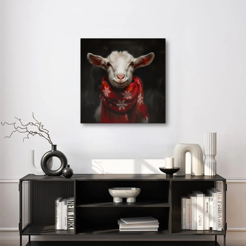 Vianočný obraz roztomilá koza