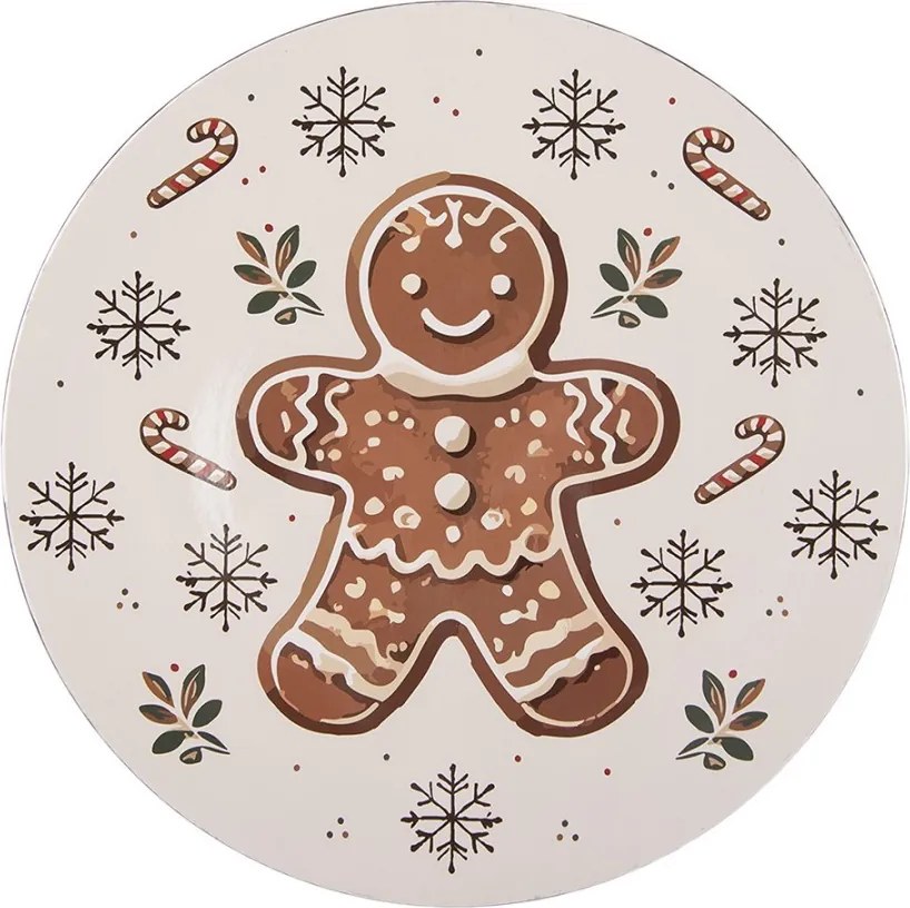 Plastový tanier s perníčkom Gingerbread Magic - Ø 33*1 cm