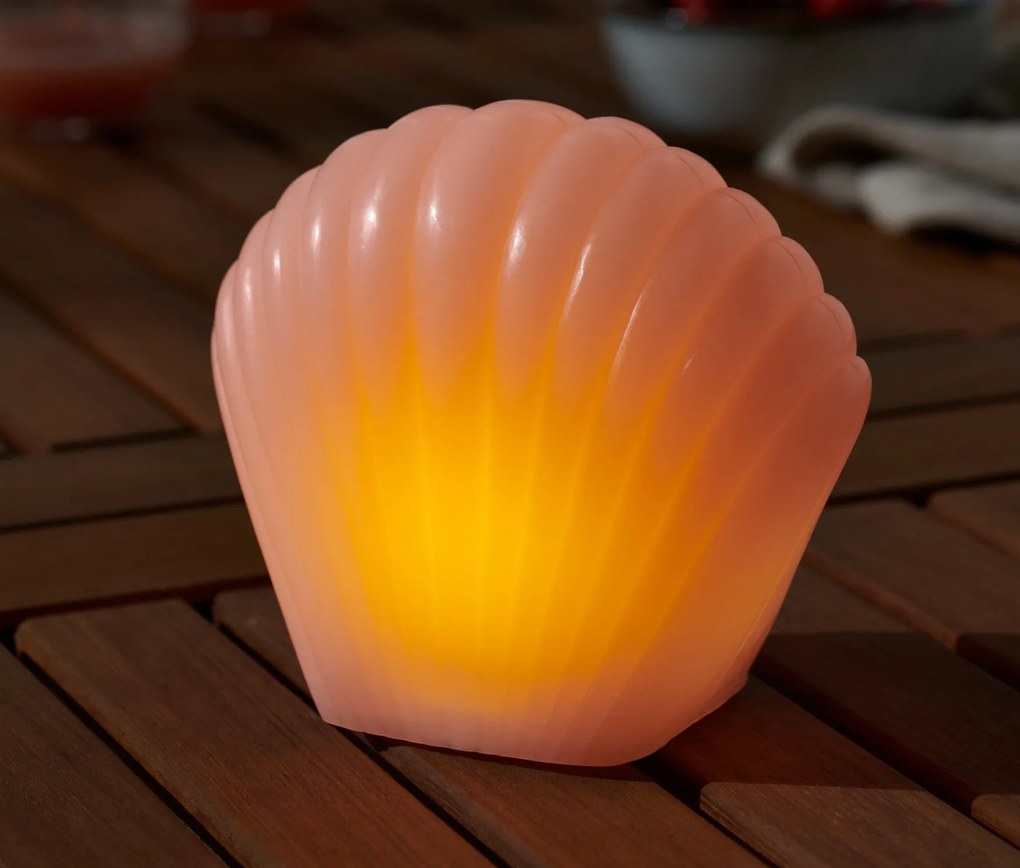 Dekoračná mušľa s LED