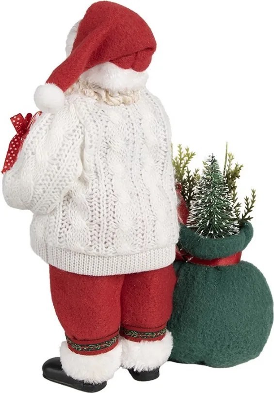 Vianočné dekorácie otec Santa Claus vo svetíku s darčekmi - 18*13*27 cm