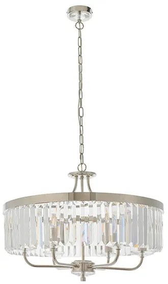 Endon 90263 - Luster na reťazi CHESTERFIELD 6xE14/6W/230V pr. 55 cm lesklý chróm